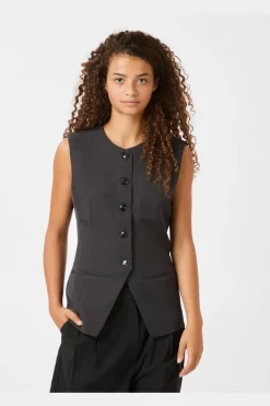 Neo Noir Fabia Structure Waistcoat 164162< Veste|Ammevenligt Tøj