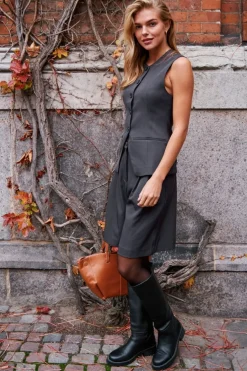 Neo Noir Fabia Structure Waistcoat 164162< Veste|Ammevenligt Tøj