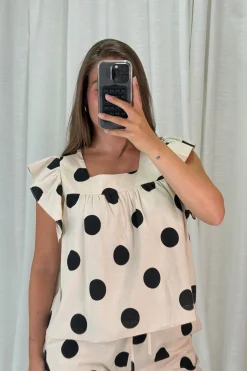 A-bee Fanny Dot Shirt< Sæt 🛍️|Bluser & Skjorter