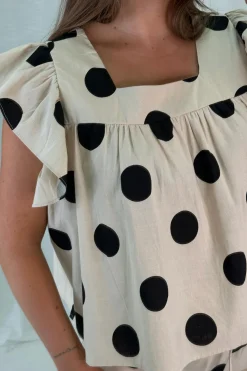 A-bee Fanny Dot Shirt< Sæt 🛍️|Bluser & Skjorter