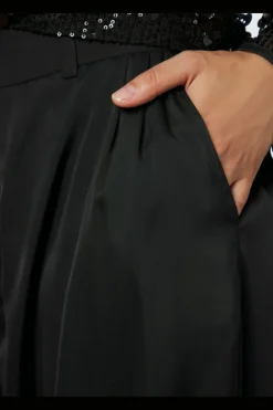 Fayla Drapy Satin Balloon Pants 167418*Neo Noir