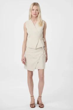 Neo Noir Filora Ramie Wrap Waistcoat 166243< Overtøj & Jakker