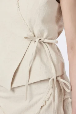 Neo Noir Filora Ramie Wrap Waistcoat 166243< Overtøj & Jakker