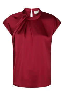 Neo Noir Fleur Drapy Satin Blouse 160990< Bluser & Skjorter