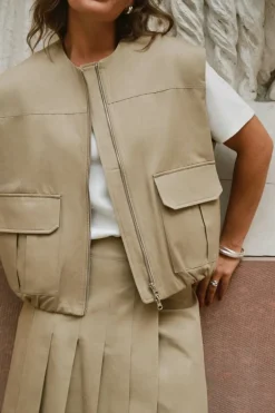 Flo Balloon Twill Vest 167190*Neo Noir Best