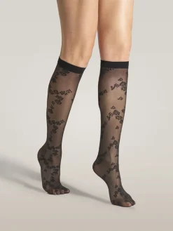 Wolford Floret Knee-highs34423< Strømper & Strømpebukser