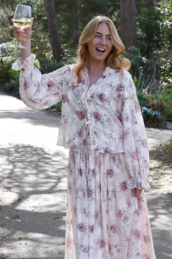 A-View Flounce Blouse AV7039< Sæt 🛍️|Bluser & Skjorter