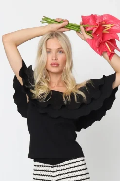 Cras Flounce Top C424< T-Shirts & Toppe