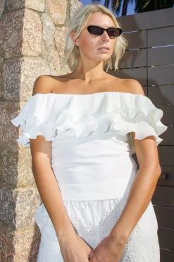 Cras Flounce Top C424< T-Shirts & Toppe