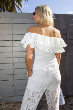 Cras Flounce Top C424< T-Shirts & Toppe