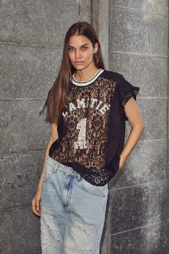 Football Lace Frill Top HL10124*Haute L'Amitié Hot