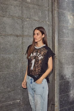 Football Lace Frill Top HL10124*Haute L'Amitié Hot