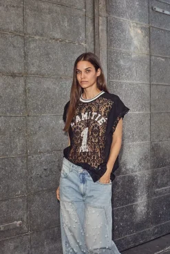 Football Lace Frill Top HL10124*Haute L'Amitié Hot