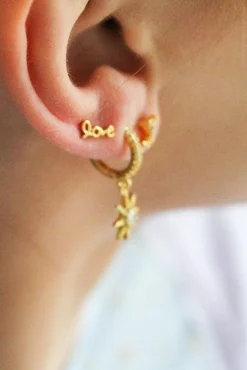 Forgyldt ørering*Mellow Moon Hot