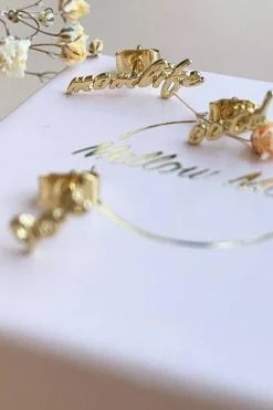 Forgyldt ørering*Mellow Moon Hot