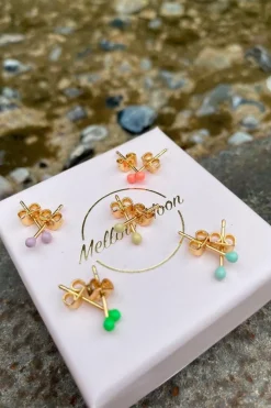 Mellow Moon Forgyldt Ørestikker< Øreringe