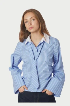 Neo Noir Francesca Stripe Shirt 165981< Bluser & Skjorter
