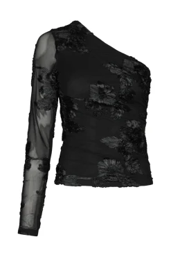 Neo Noir Friana Big Flower Mesh Blouse 167272< Bluser & Skjorter