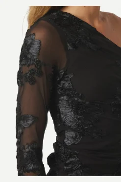 Neo Noir Friana Big Flower Mesh Blouse 167272< Bluser & Skjorter