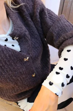 Liberte Fro O-Neck Cardigan 22260< Cardigans|Ammevenligt Tøj