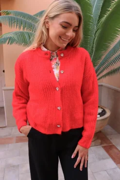 Liberte Fro O-Neck Cardigan 22260< Cardigans|Ammevenligt Tøj