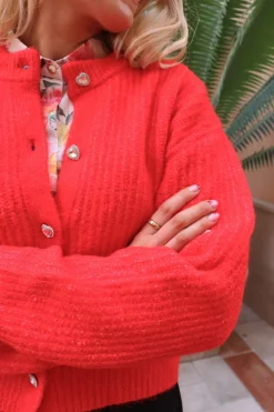 Liberte Fro O-Neck Cardigan 22260< Cardigans|Ammevenligt Tøj