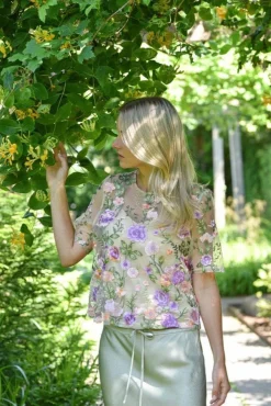 A-View Fuschia Blouse AV4881< Sæt 🛍️|Bluser & Skjorter