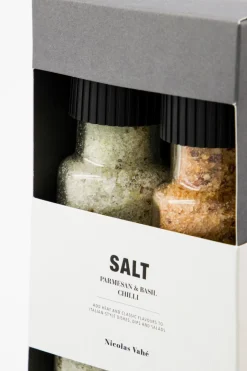 Nicolas Vahé Gaveæske, Parmesan & Basil salt & Chilli salt< Salte & Krydderier