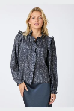 Neo Noir Gemmi Zigzag Duo Blouse< Bluser & Skjorter|Ammevenligt Tøj