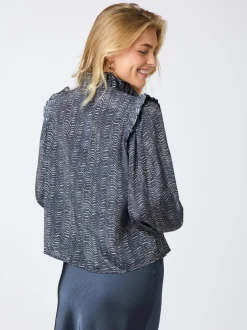Neo Noir Gemmi Zigzag Duo Blouse< Bluser & Skjorter|Ammevenligt Tøj