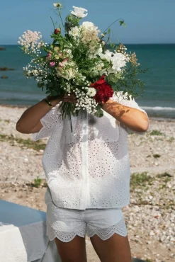 Gessie Embroidery Shirt 165383*Neo Noir Best