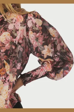 Neo Noir Gilda Big Flower Blouse 166925< Bluser & Skjorter|Ammevenligt Tøj