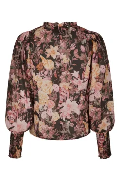 Neo Noir Gilda Big Flower Blouse 166925< Bluser & Skjorter|Ammevenligt Tøj
