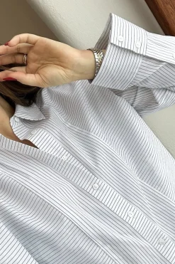 Gili Stripe Shirt*Neo Noir Discount