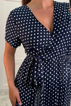 Ginevra Dot Wrap Dress*A-bee Clearance