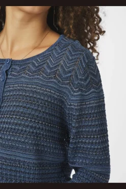 Neo Noir Gini Chevron Knit Cardigan 166461< Cardigans|Ammevenligt Tøj