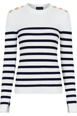 Valentin Studio Gold Button Knit Blouse< Bluser & Skjorter