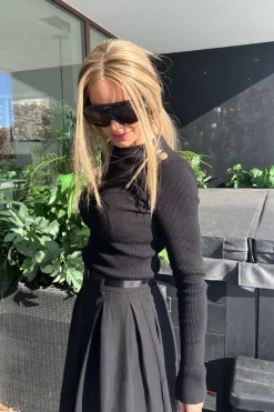 Valentin Studio Gold Button Knit Blouse< Bluser & Skjorter