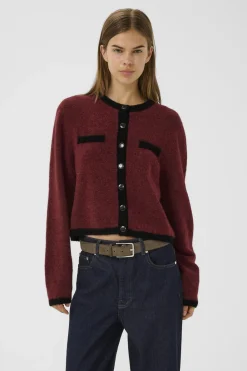 Gestuz Gzalpha Ls Contrast Cardigan 10910459< Cardigans|Ammevenligt Tøj