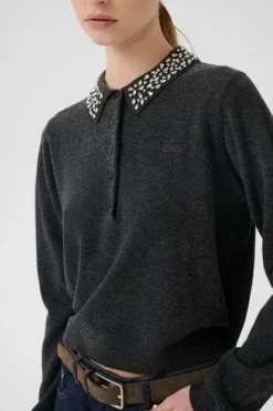 Gestuz Gzmanzi Deco Polo Pullover 10910778< Strik|Bluser & Skjorter