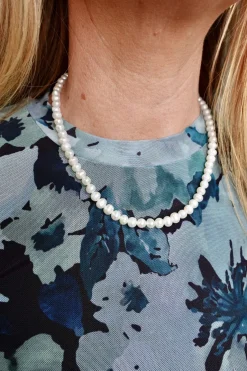 Halskæde Med Hvide Perler*Mellow Moon