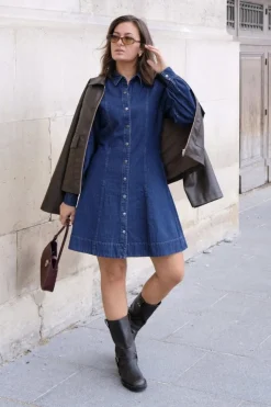 Neo Noir Hanne Denim Dress< Kjoler|Ammevenligt Tøj