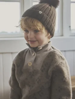 Huttelihut Hat Knit Alpaca Pompom 460397<Børn Huer & Hatte|Uld