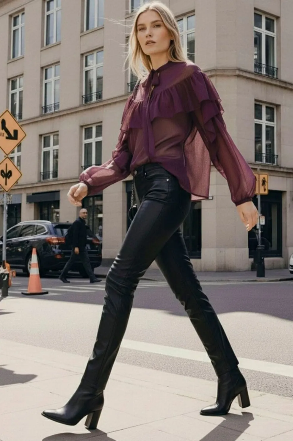 Hdmelisa Ruffle Ls Blouse 32000021*Hypedrop Outlet