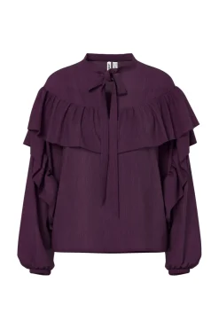 Hdmelisa Ruffle Ls Blouse 32000021*Hypedrop Outlet