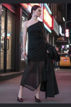 Hypedrop Hdpatricia Mesh One-Shoulder Top 32000162< T-Shirts & Toppe