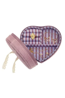 Maanesten Heart Jewelry Box Purple Theatre Magic< Smykkeskrin