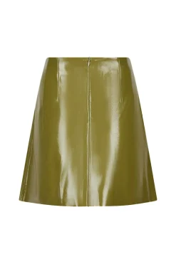 Neo Noir Hemie Patent Skirt 164659< Nederdele