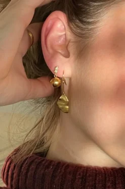 Hook With Goldenenen Refection Moon Earring Right*Stine A Outlet