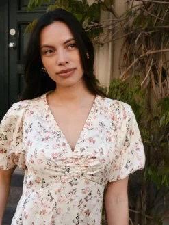 Neo Noir Illana Flower Print Dress 165121< Kjoler